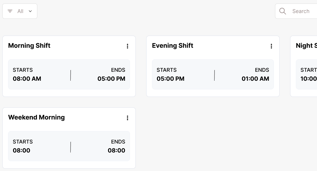 Time, Shifts & Leave